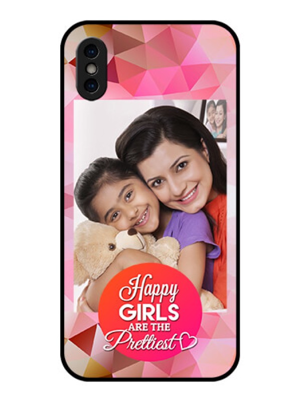 Custom iPhone XS Custom Metal Phone Case - Abstract Triangle Design