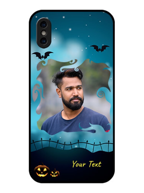 Custom iPhone XS Custom Metal Phone Case - Halloween Frame Design