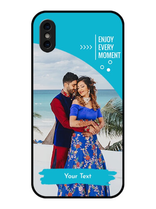 Custom iPhone XS Custom Metal Phone Case - Happy Moment Design