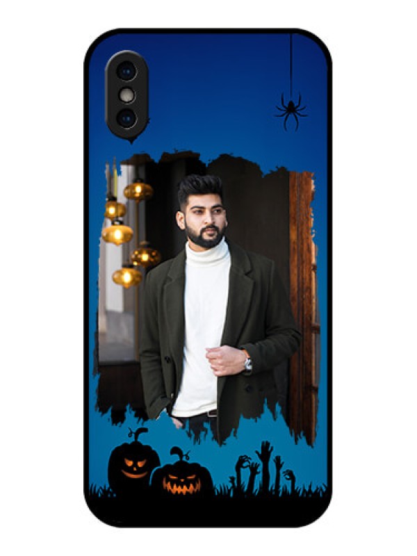 Custom iPhone XS Custom Metal Phone Case - With Pro Halloween Design