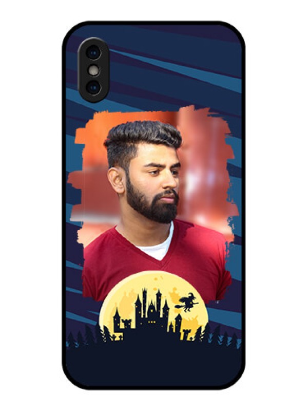 Custom iPhone XS Custom Metal Phone Case - Halloween Witch Design