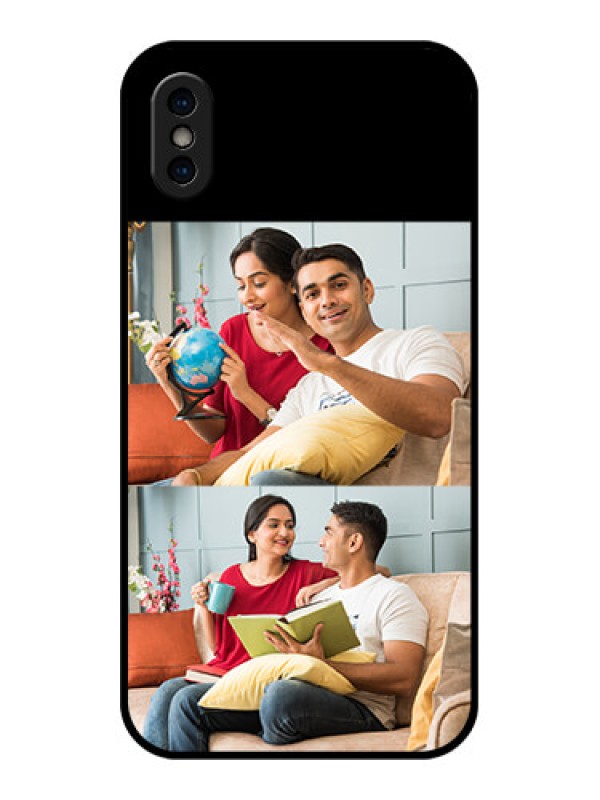 Custom iPhone XS Custom Metal Phone Case - 2 Images Design