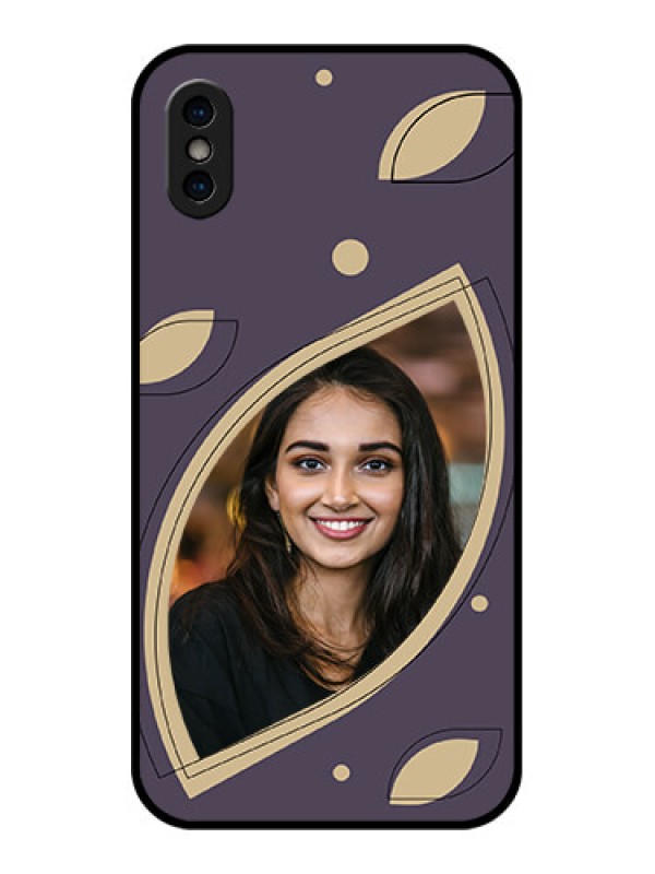 Custom iPhone XS Custom Metal Phone Case - Falling Leaf Design