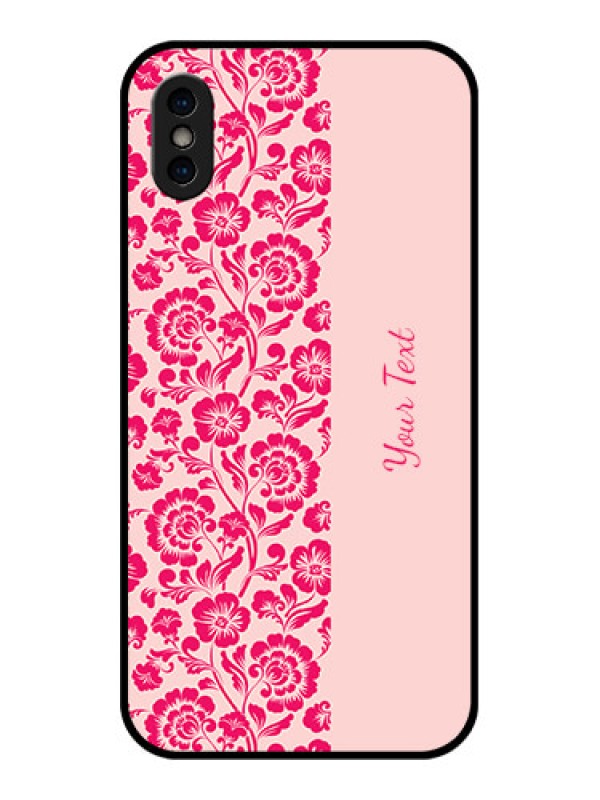 Custom iPhone XS Custom Metal Phone Case - Attractive Floral Pattern Design