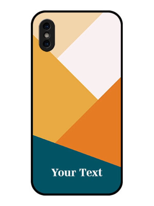 Custom iPhone XS Custom Metal Phone Case - Stacked Multi - Colour Design
