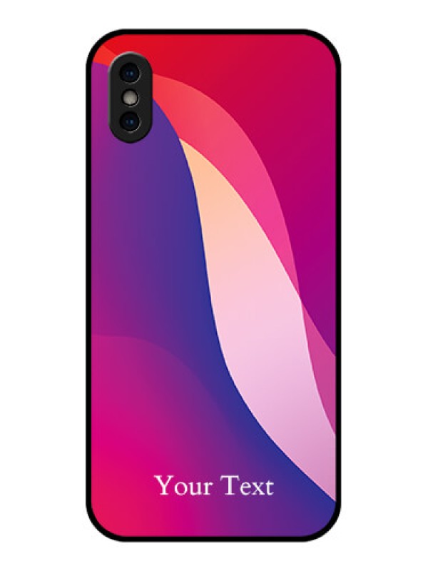 Custom iPhone XS Custom Metal Phone Case - Digital Abstract Overlap Design