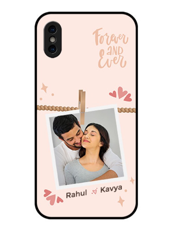 Custom iPhone XS Custom Metal Phone Case - Forever And Ever Love Design