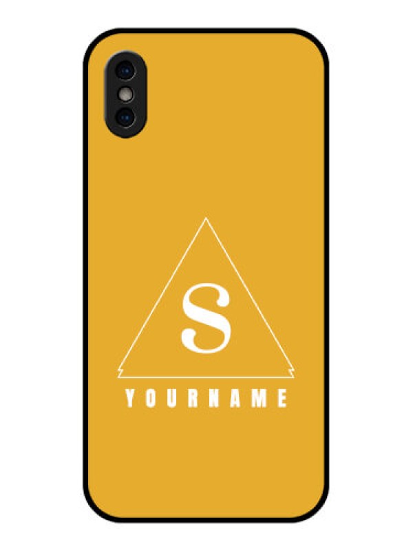 Custom iPhone XS Custom Metal Phone Case - Simple Triangle Design