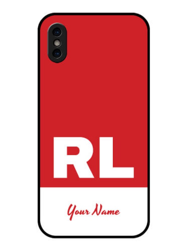 Custom iPhone XS Custom Metal Phone Case - Dual Tone Custom Text Design