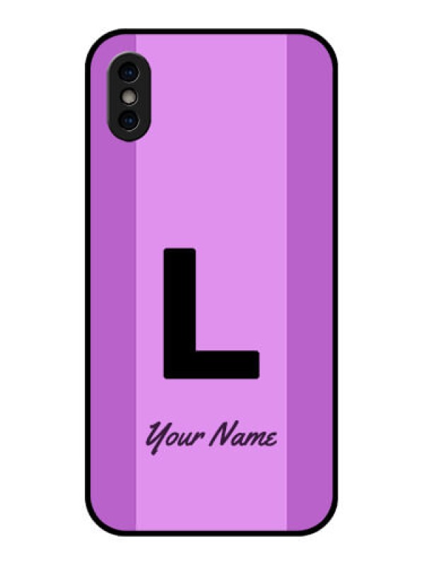 Custom iPhone XS Custom Metal Phone Case - Tricolor Custom Text Design