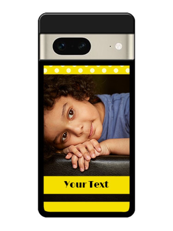 Custom Google Pixel 7 5G Custom Metal Phone CaseBright Yellow Case Design