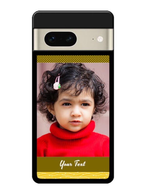 Custom Google Pixel 7 5G Custom Metal Phone CaseSimple Green Color Design