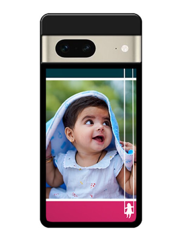 Custom Google Pixel 7 5G Custom Metal Phone CaseCute Girl With Cloud Design