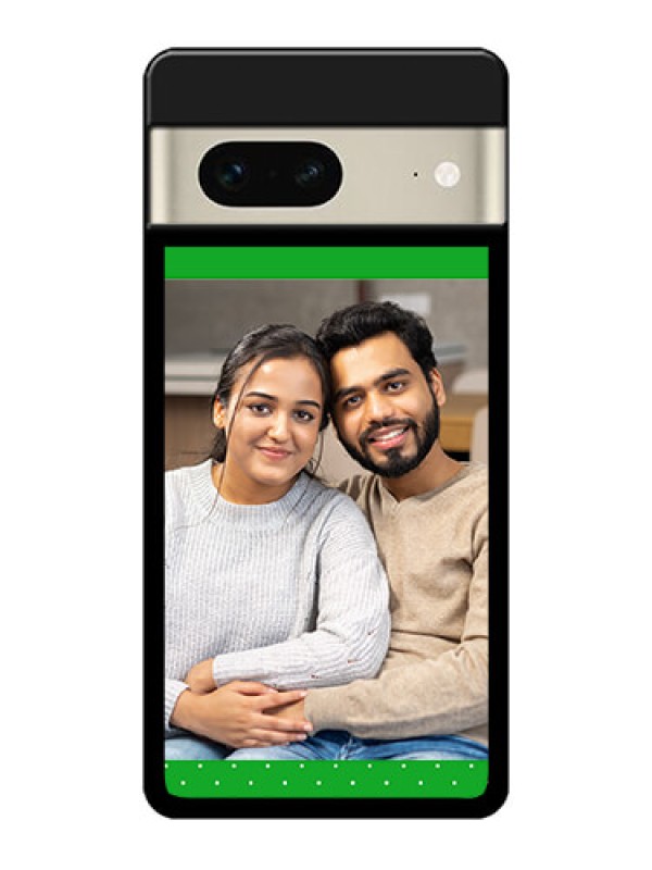 Custom Google Pixel 7 5G Custom Metal Phone CaseGreen Pattern Design