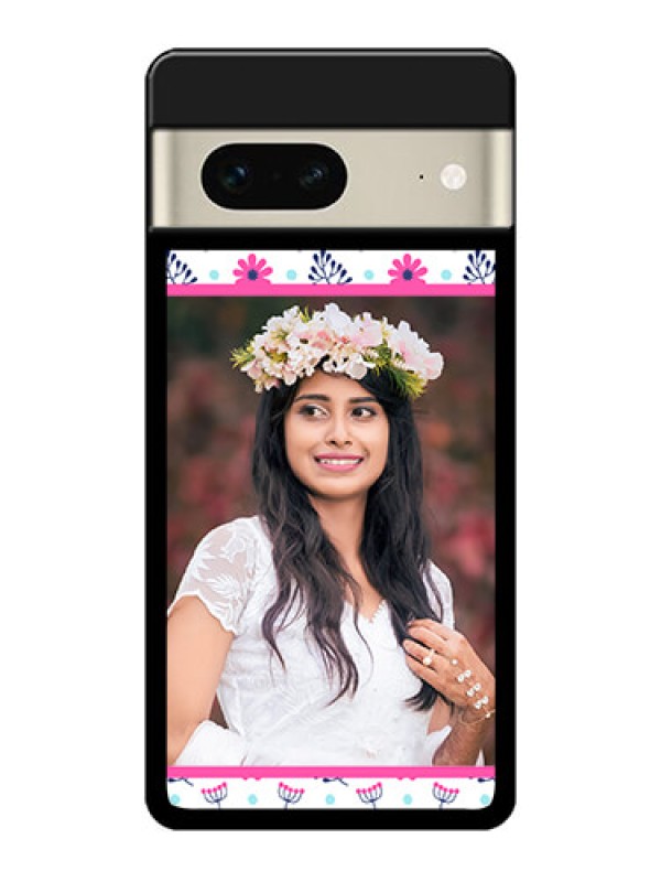 Custom Google Pixel 7 5G Custom Metal Phone CaseColorful Flower Design