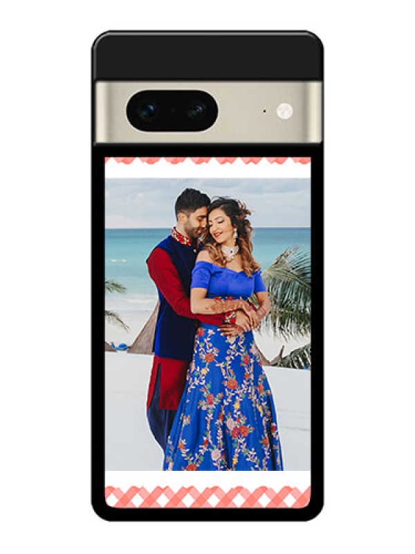 Custom Google Pixel 7 5G Custom Metal Phone CasePink Pattern Design