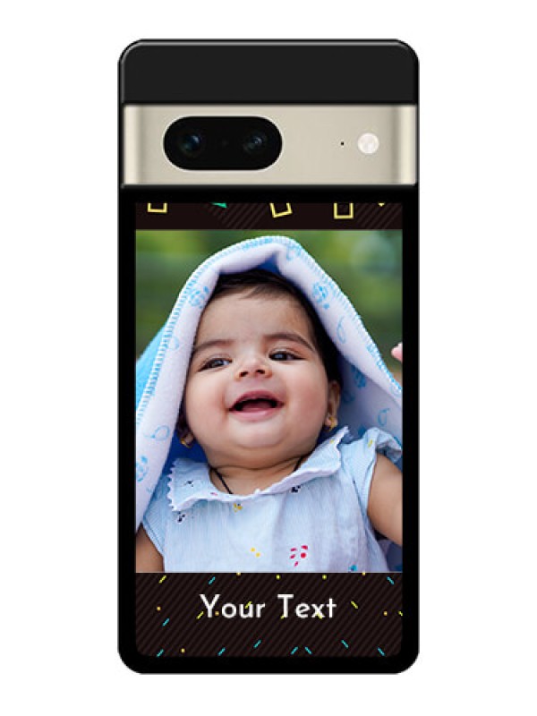 Custom Google Pixel 7 5G Custom Metal Phone CaseWith Confetti Birthday Design