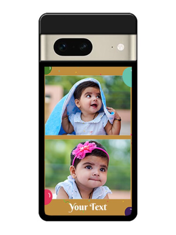 Custom Google Pixel 7 5G Custom Metal Phone CaseImage Holder With Birthday Celebrations Design