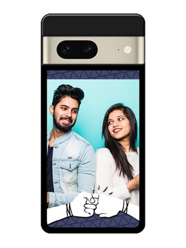 Custom Google Pixel 7 5G Custom Metal Phone CaseWith Best Friends Design