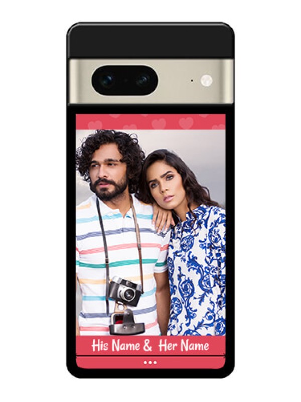 Custom Google Pixel 7 5G Custom Metal Phone CaseSimple Love Design