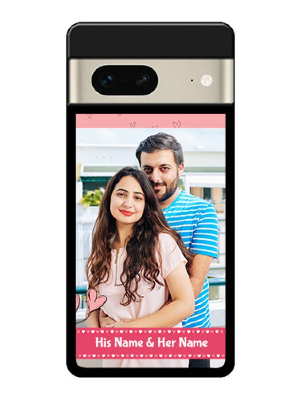 Custom Google Pixel 7 5G Custom Metal Phone CaseLove Design Peach Color