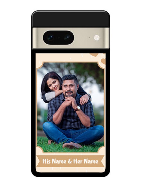 Custom Google Pixel 7 5G Custom Metal Phone CaseWith Confetti Love Design