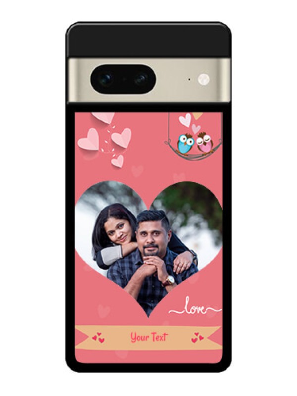 Custom Google Pixel 7 5G Custom Metal Phone CasePeach Color Love Design