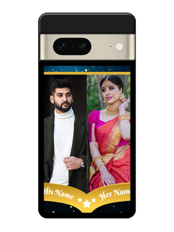 Custom Google Pixel 7 5G Custom Metal Phone CaseGalaxy Stars Backdrop Design