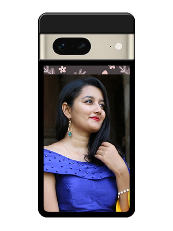 Custom Google Pixel 7 5G Custom Metal Phone CaseStylish Floral Design