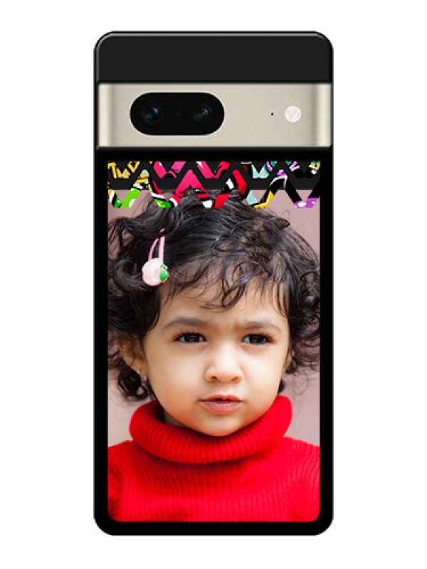 Custom Google Pixel 7 5G Custom Metal Phone CaseNeon Abstract Design