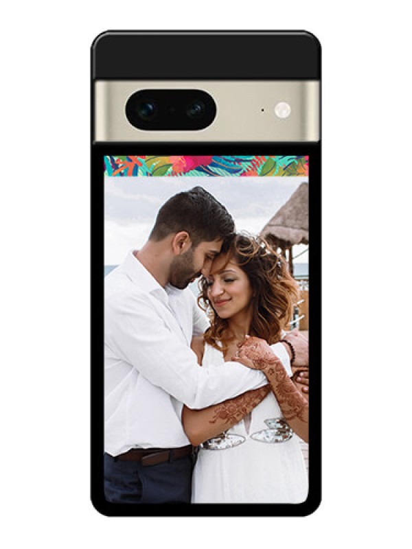 Custom Google Pixel 7 5G Custom Metal Phone CaseWatercolor Floral Design