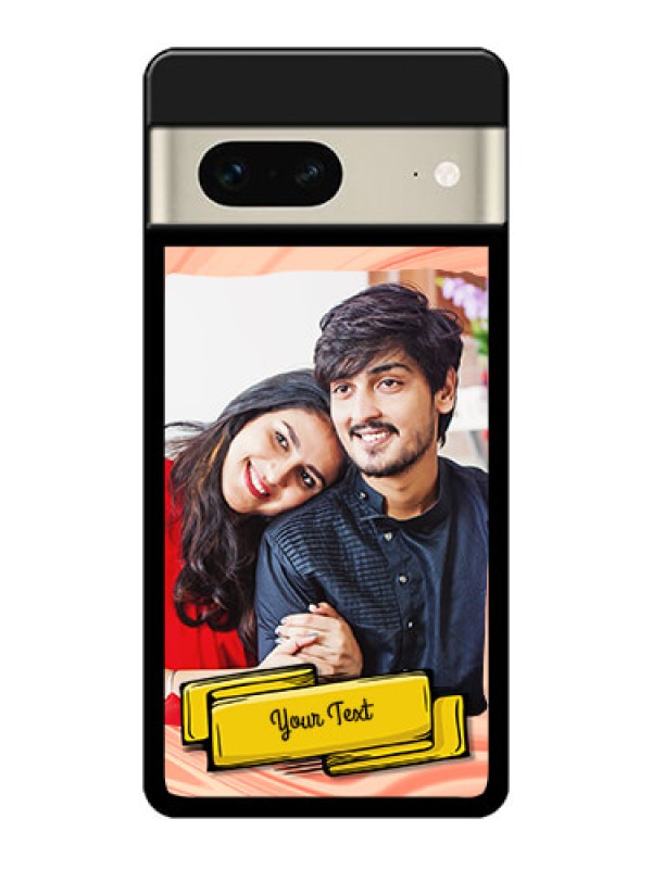 Custom Google Pixel 7 5G Custom Metal Phone CaseMarble Texture Design