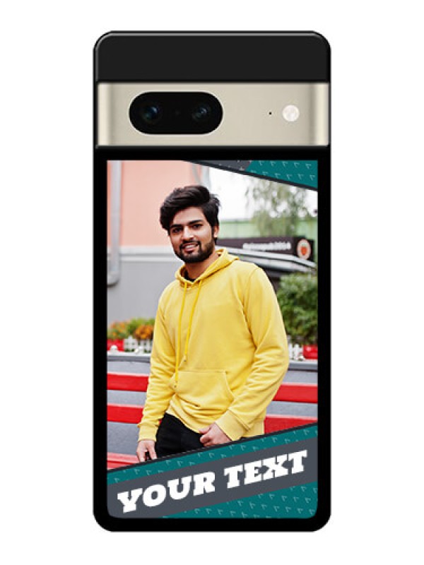 Custom Google Pixel 7 5G Custom Metal Phone CaseBackground Pattern Design With Quote