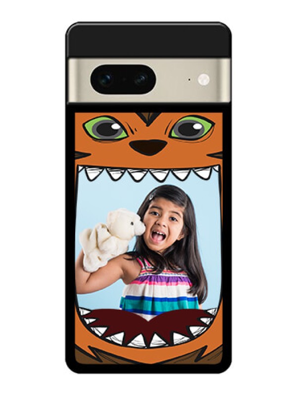 Custom Google Pixel 7 5G Custom Metal Phone CaseOwl Monster Back Case Design