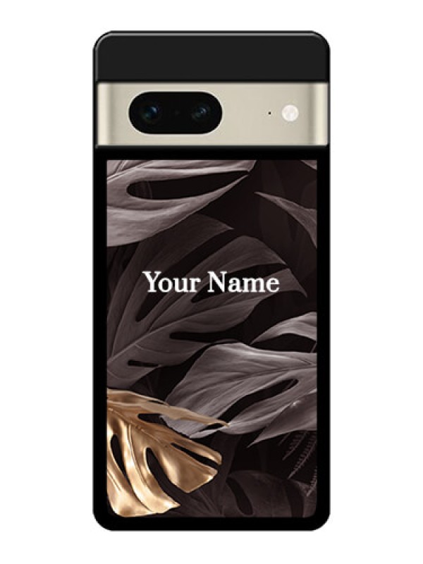 Custom Google Pixel 7 5G Custom Metal Phone CaseWild Leaves Digital Paint Design