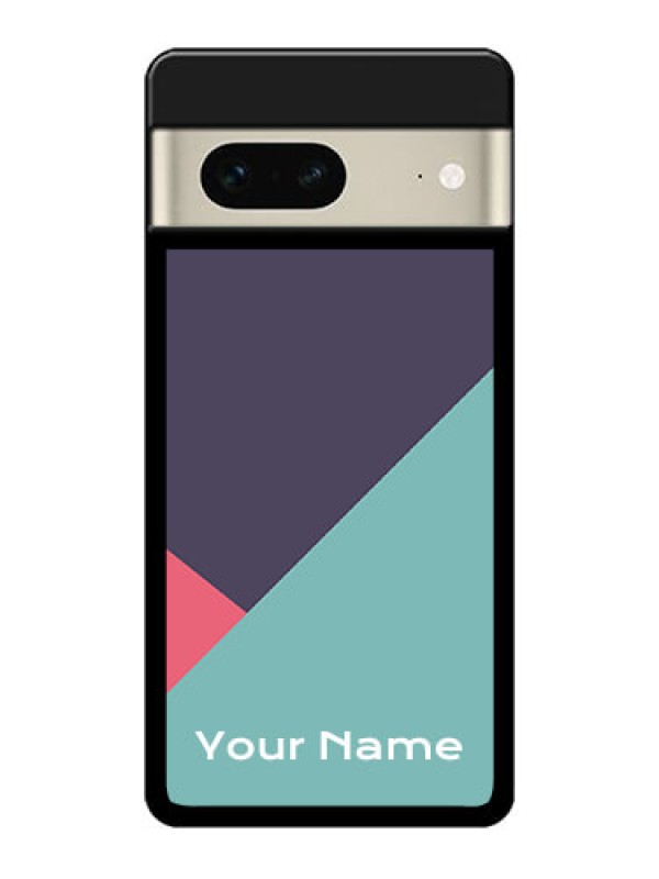 Custom Google Pixel 7 5G Custom Metal Phone CaseTri Color Abstract Design