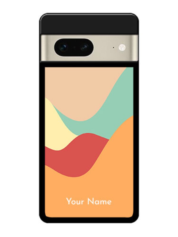 Custom Google Pixel 7 5G Custom Metal Phone CaseOcean Waves Multi - Colour Design