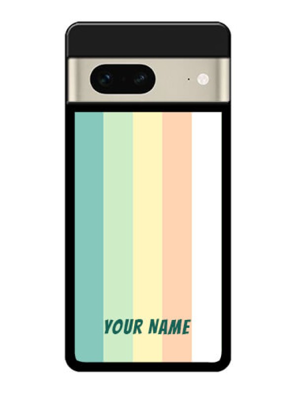 Custom Google Pixel 7 5G Custom Metal Phone CaseMulti - Colour Stripes Design