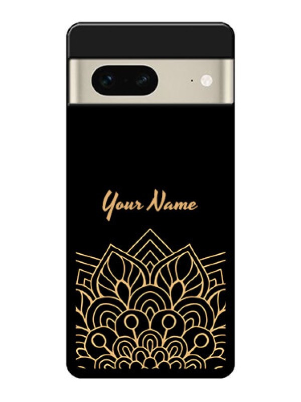 Custom Google Pixel 7 5G Custom Metal Phone CaseGolden Mandala Design