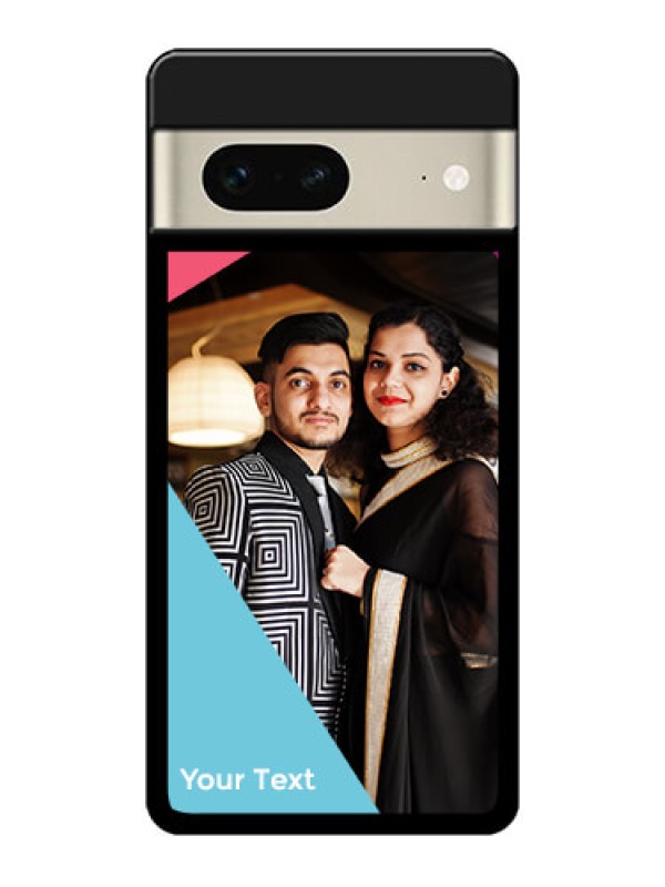 Custom Google Pixel 7 5G Custom Metal Phone CaseStacked Triple Colour Design