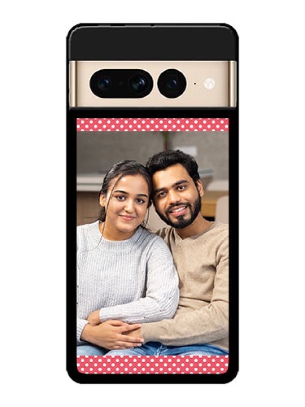 Custom Google Pixel 7 Pro 5G Custom Metal Phone CaseWhite Dotted Design