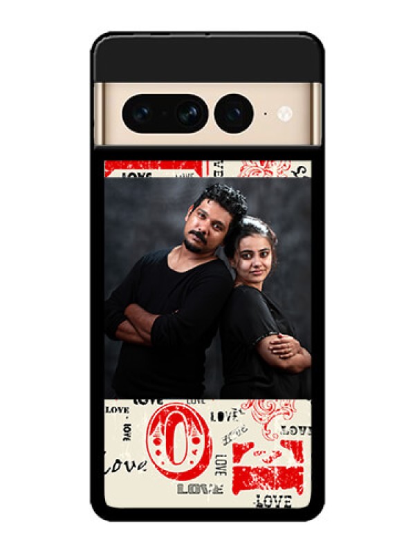 Custom Google Pixel 7 Pro 5G Custom Metal Phone CaseTrendy Love Design Case