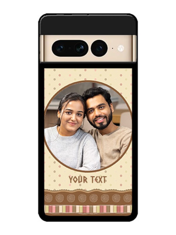 Custom Google Pixel 7 Pro 5G Custom Metal Phone CaseBrown Dotted Mobile Case Design