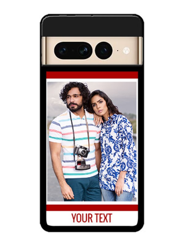 Custom Google Pixel 7 Pro 5G Custom Metal Phone CaseRed Color Design