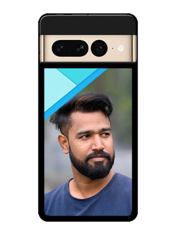 Custom Google Pixel 7 Pro 5G Custom Metal Phone CaseBlue Pattern Design