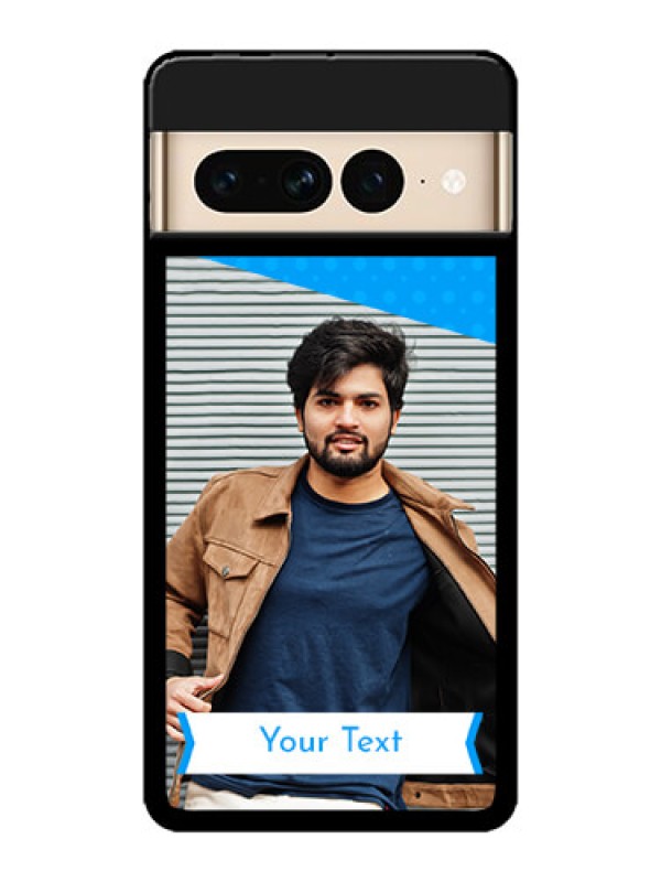 Custom Google Pixel 7 Pro 5G Custom Metal Phone CaseSimple Blue Color Design