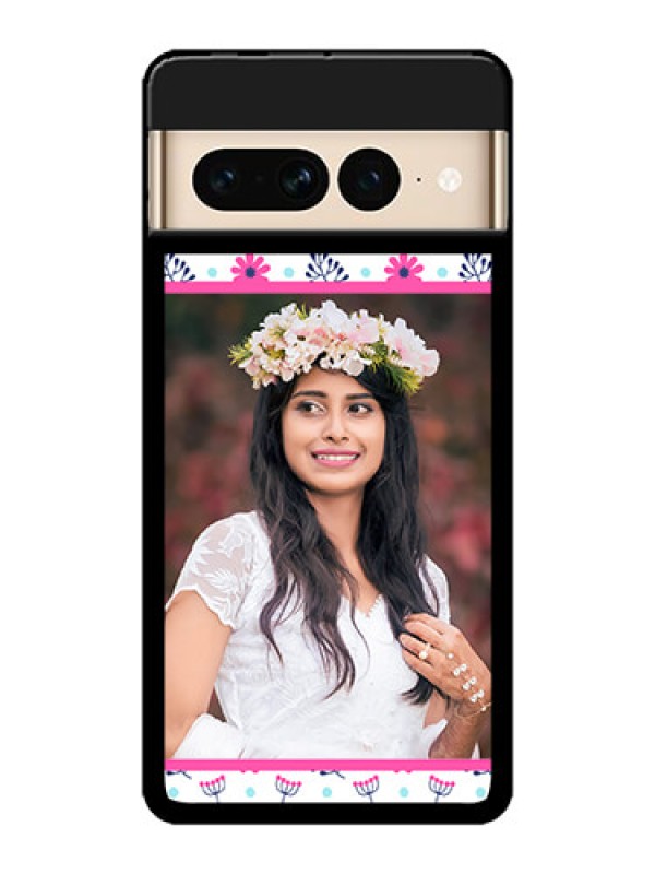 Custom Google Pixel 7 Pro 5G Custom Metal Phone CaseColorful Flower Design