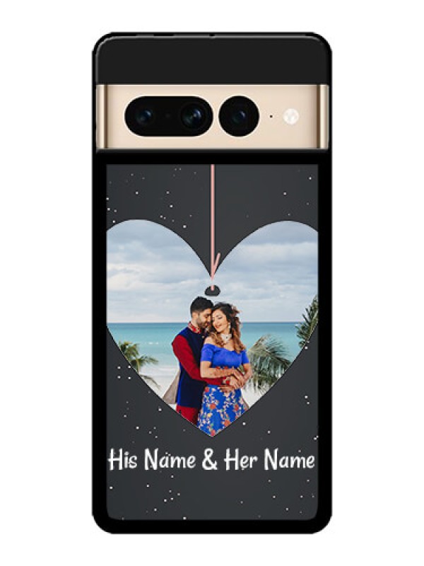 Custom Google Pixel 7 Pro 5G Custom Metal Phone CaseHanging Heart Design