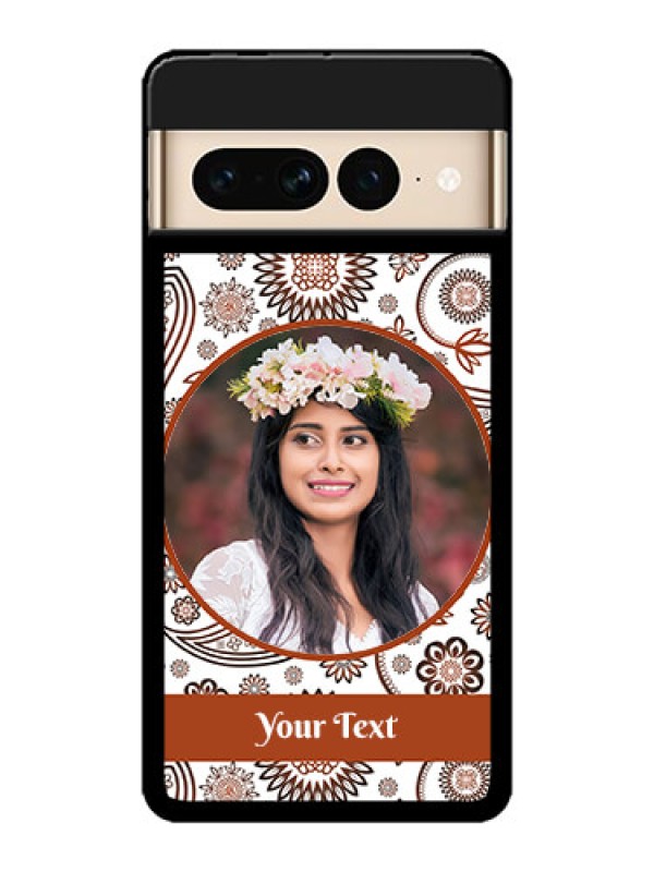 Custom Google Pixel 7 Pro 5G Custom Metal Phone CaseAbstract Flower Design