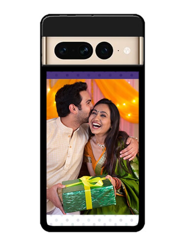 Custom Google Pixel 7 Pro 5G Custom Metal Phone CaseViolet Colored Pattern Design